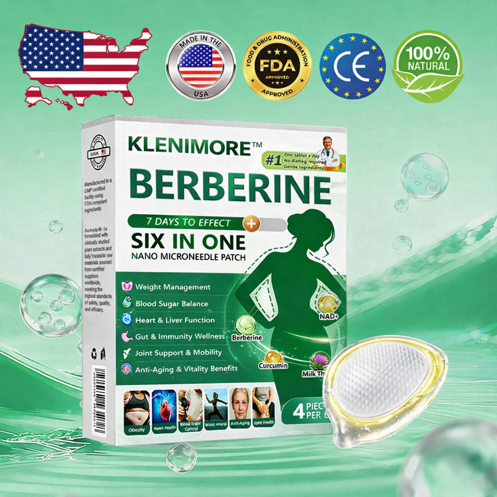 KLENIMORE® Berberine 6-in-1 Nano Microneedle Patch Advanced Metabolism Support & Fat-Burning Formula