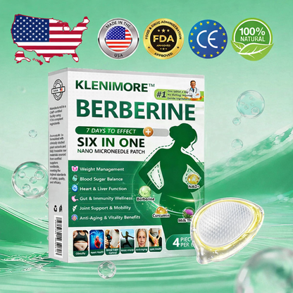 KLENIMORE® Berberine 6-in-1 Nano Microneedle Patch Advanced Metabolism Support & Fat-Burning Formula