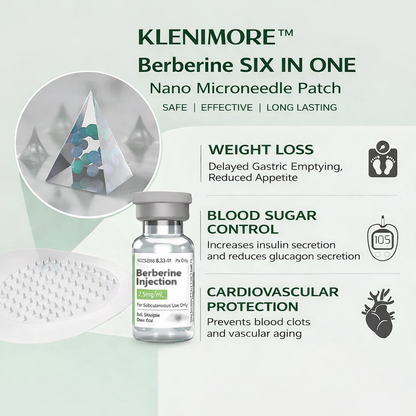KLENIMORE® Berberine 6-in-1 Nano Microneedle Patch Advanced Metabolism Support & Fat-Burning Formula
