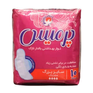 نوار بهداشتی پرمیس مدل Ultra Thin Napkin Airlaid سایز بزرگ بسته 10 عددی