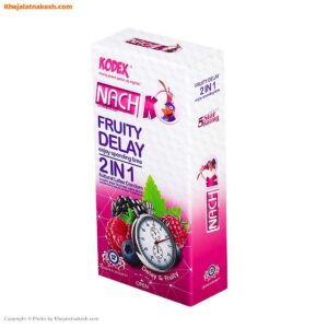 کاندوم ناچ کدکس مدل Fruity delay 2in1 بسته 12 عددی